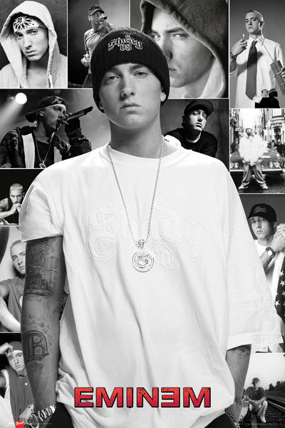 Innrammet plakat Eminem - collage