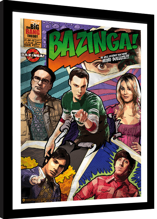 Ingelijste poster The Big Bang Theory - Bazinga