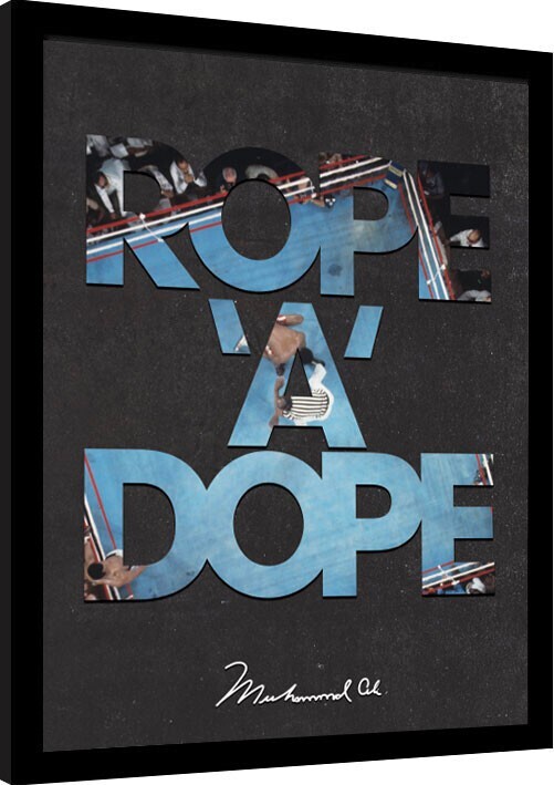 Ingelijste poster Muhammad Ali - Rope A Dope