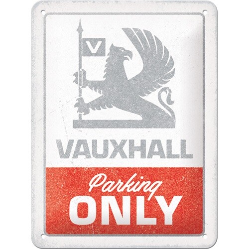 Plechová ceduľa Vauxhall - Parking Only