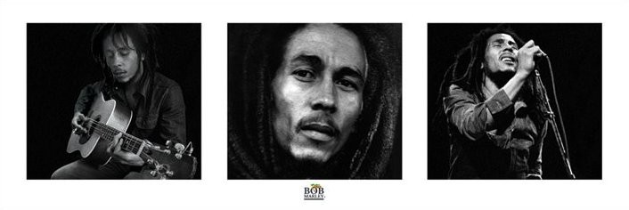Poster incorniciato Bob Marley - 3 images (B&W)