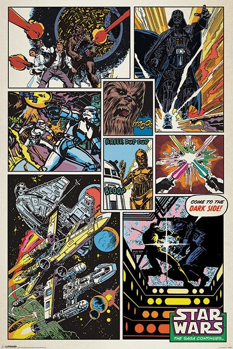 Plakát Star Wars - Retro comic