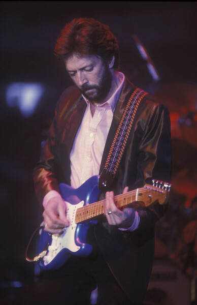 Plakát, Obraz - British guitarist, singer and songwriter Eric Clapton, Rome, Palaeur, 1987, 26.7 × 40 cm