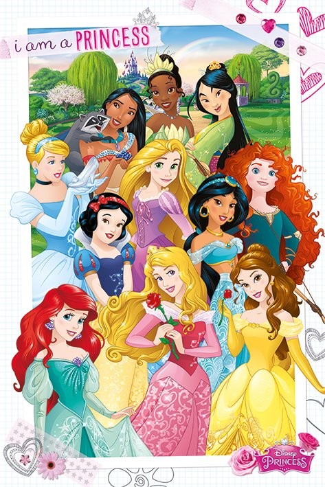 Poster Disney Prinsessen - Prinsessen