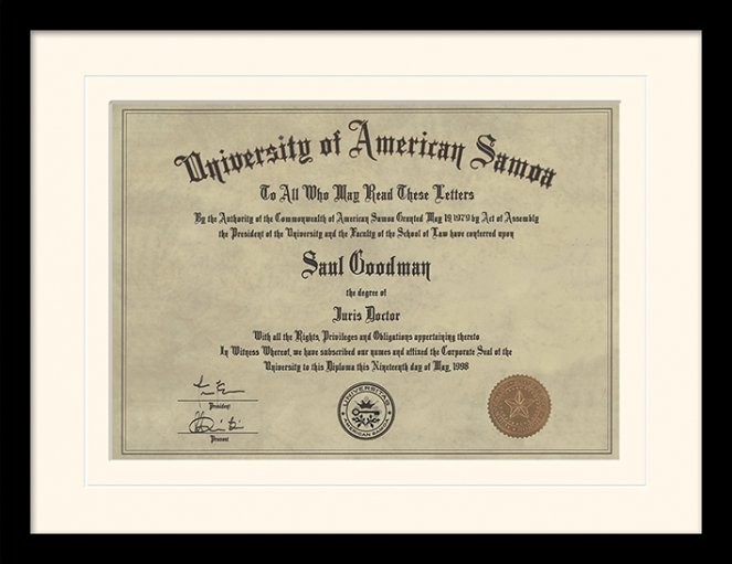 Ingelijste poster Better Call Saul - Diploma