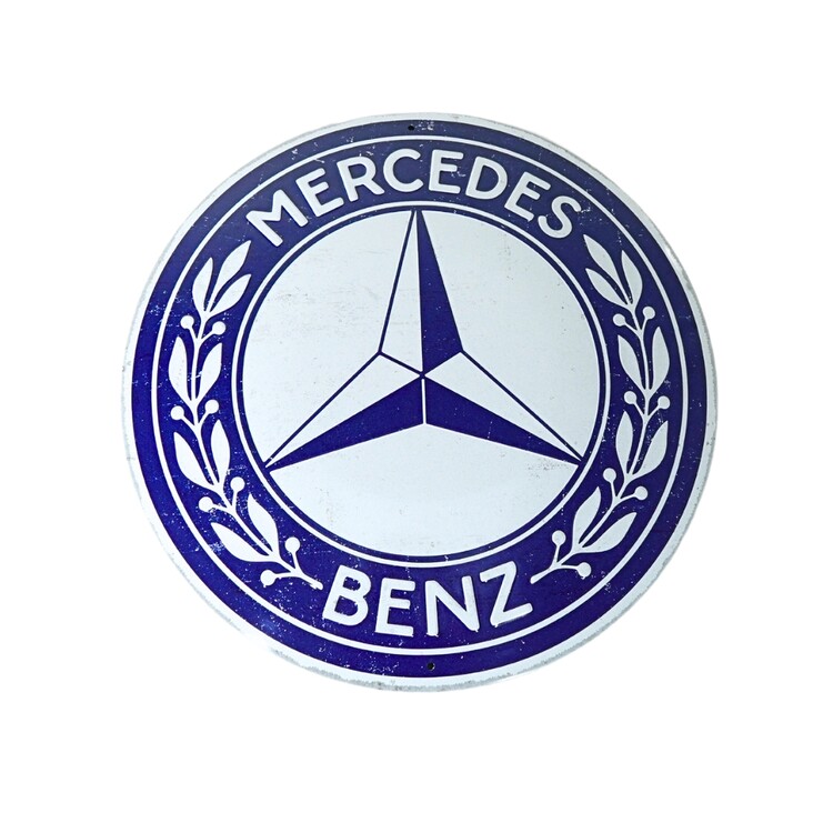 Levně Plechová cedule Mercedes Benz, Ø 35 cm