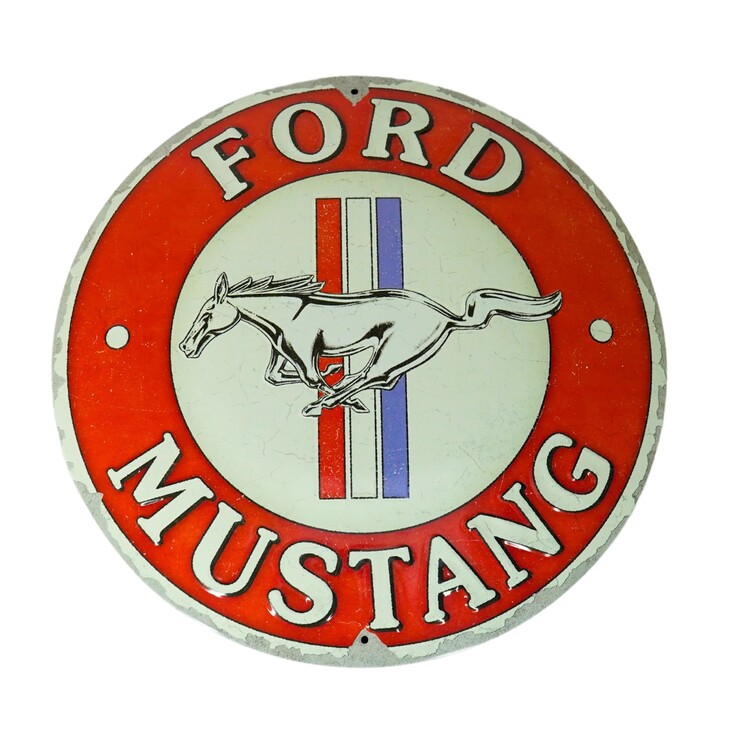 Levně Plechová cedule Ford Mustang, Ø 35 cm
