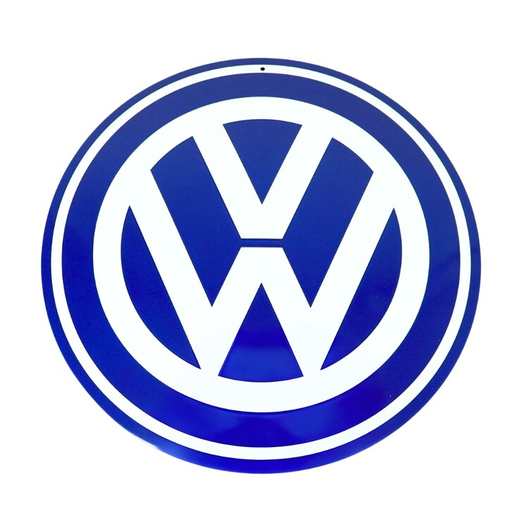 Levně Plechová cedule Volkswagen VW, Ø 35 cm