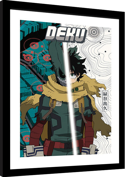 Innrammet plakat My Hero Academia - Dark Deku