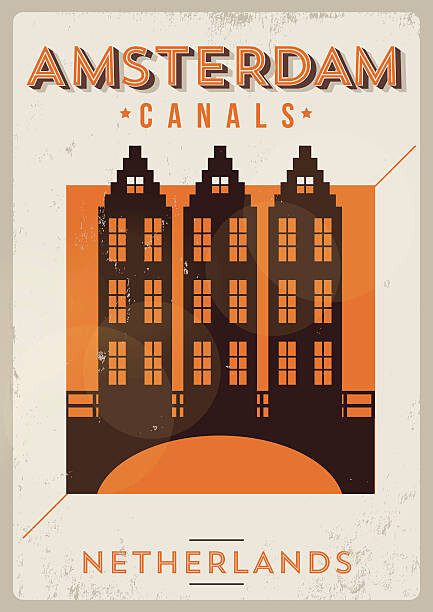 Levně Plakát, Obraz - Typographic Amsterdam City Poster Design, kursatunsal, 30 × 40 cm