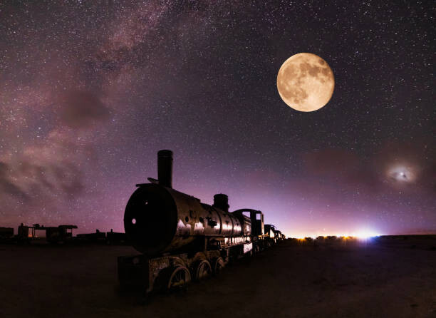 Levně Plakát, Obraz - Old locomotive in the train cemetery, Anton Petrus, 40 × 30 cm
