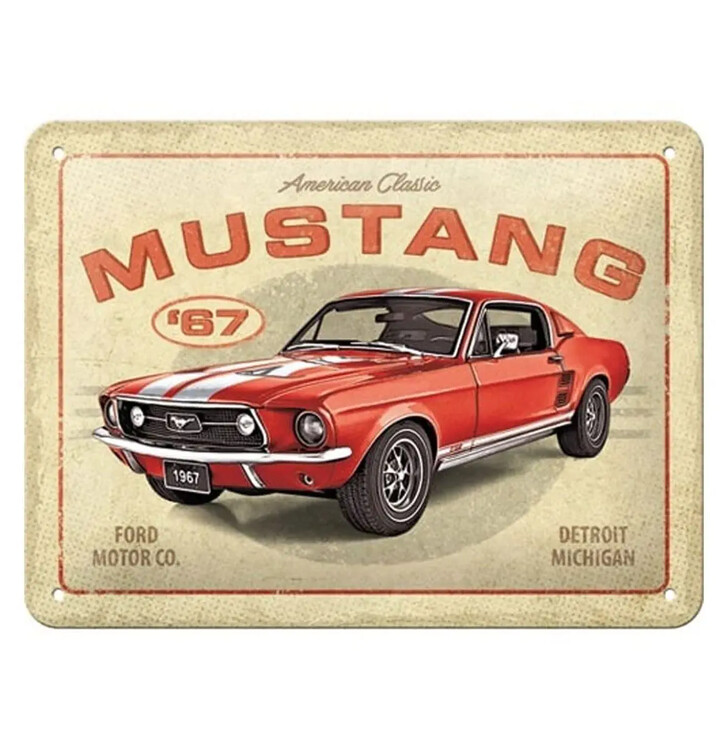 Levně Plechová cedule Ford Mustang, 20 x 15 cm
