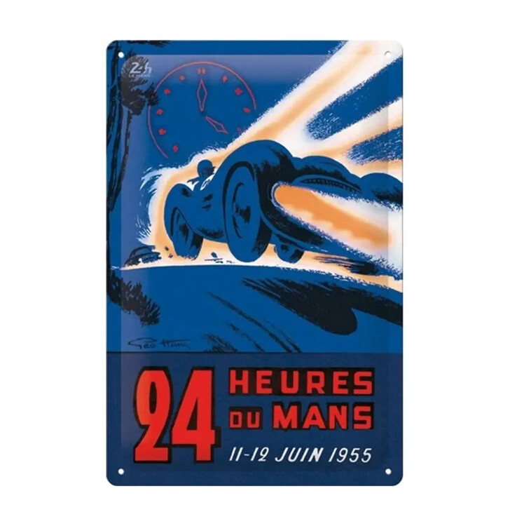 Levně Plechová cedule 24h Le Mans - Racing Night Blue, 20 x 30 cm