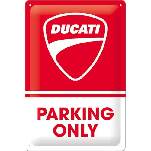 Levně Plechová cedule Ducati - Parking Only, 20 x 30 cm