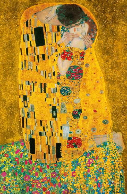 Carta da parati Gustav Klimt - Il bacio, 1907-1908