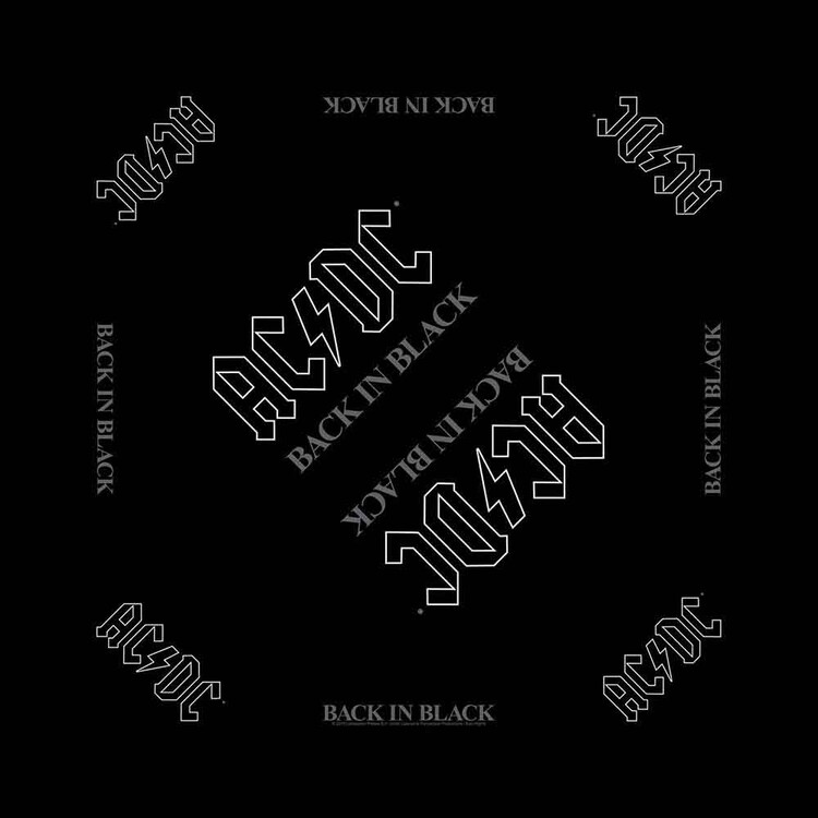Tøj Bandana AC/DC - Back In Black