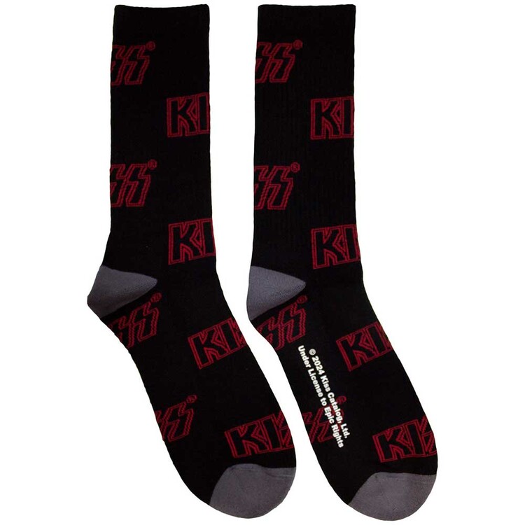 Levně Ponožky KISS - Logo Pattern, 40 - 45