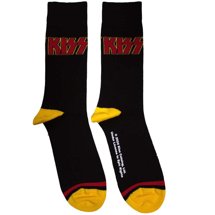 Levně Ponožky KISS - Red Logo Single Stripe, 40 - 45