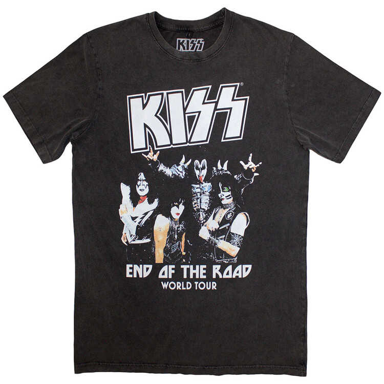 Tričko KISS - End Of The Road World Tour Stone Wash, 2XL