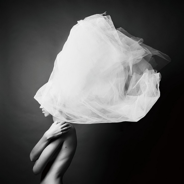 White Silhouette Glassbilder
