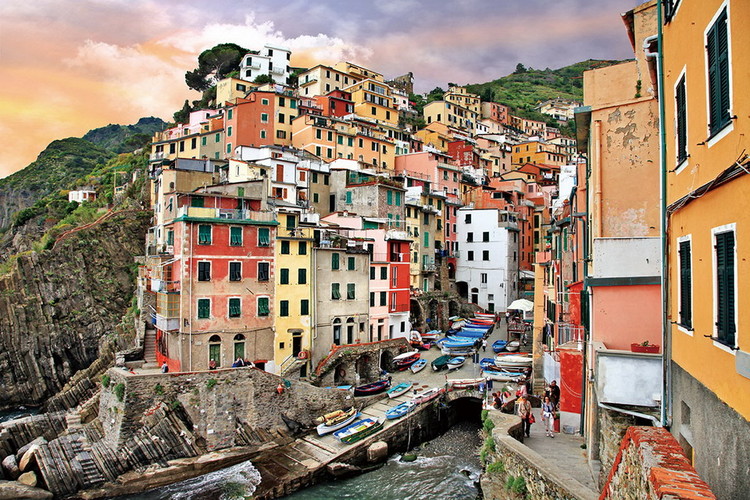 Glasbilder Italy - Romantic City