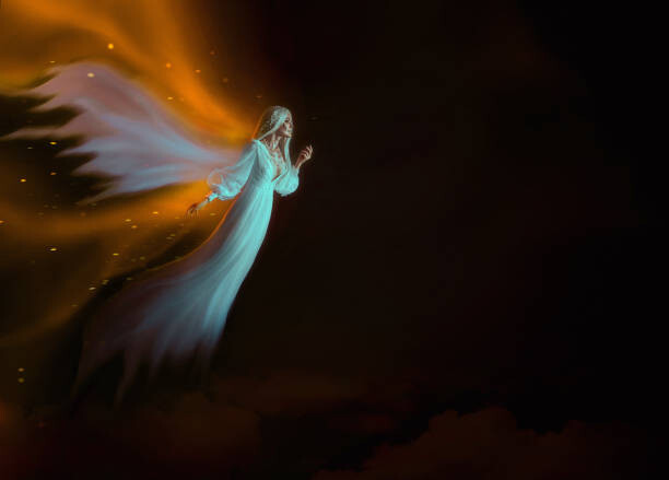 Levně Plakát, Obraz - deceased Soul flies in heaven to, Kharchenko_irina7, 40 × 30 cm