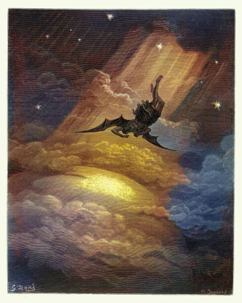 Levně Plakát, Obraz - Devil, Fallen angel falling to earth,, duncan1890, 30 × 40 cm