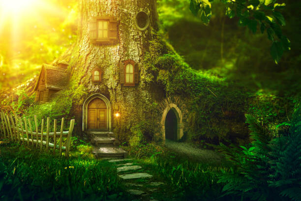 Plakát, Obraz - Fantasy tree house, egal, 40 × 26.7 cm