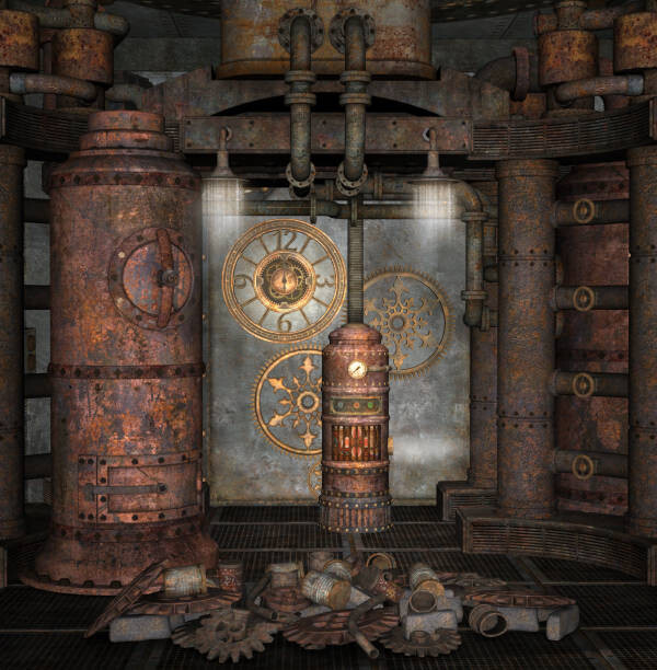 Levně Plakát, Obraz - Steampunk boiler room, Ellerslie77, 40 × 40 cm