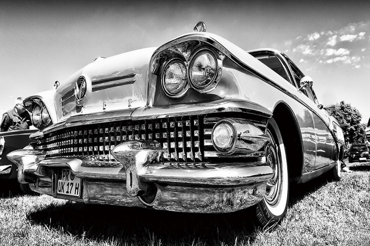 Skleněný Obraz Auta - Retro Cadillac