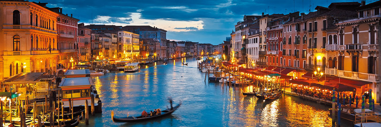 Glasbilder Venice - Colorful View