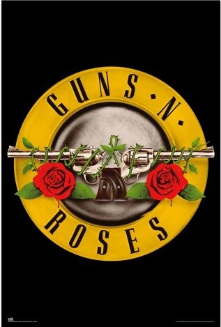 Plakát, Obraz - Guns N' Roses - Logo, 61 × 91.5 cm
