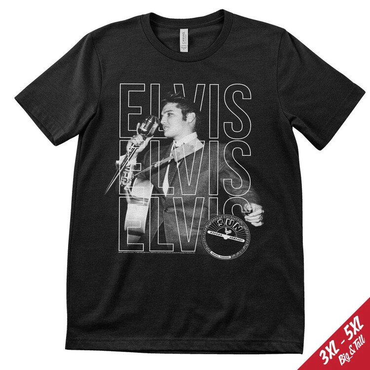 Levně Tričko Elvis Presley - Elvis, Elvis, Elvis, 4XL