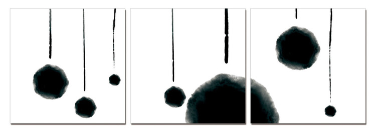 Obraz Modern Design - Hanging Balls (B&W)