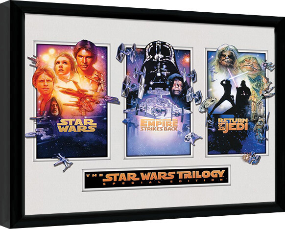 Ingelijste poster Star Wars - Trilogy
