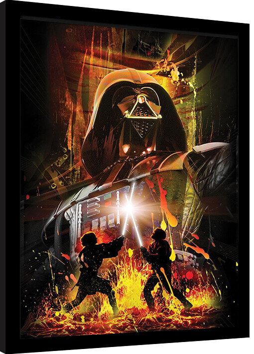 Ingelijste poster Star Wars - Episode III Epic Battle