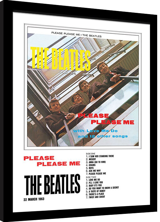 Indrammet plakat The Beatles - Please Please Me