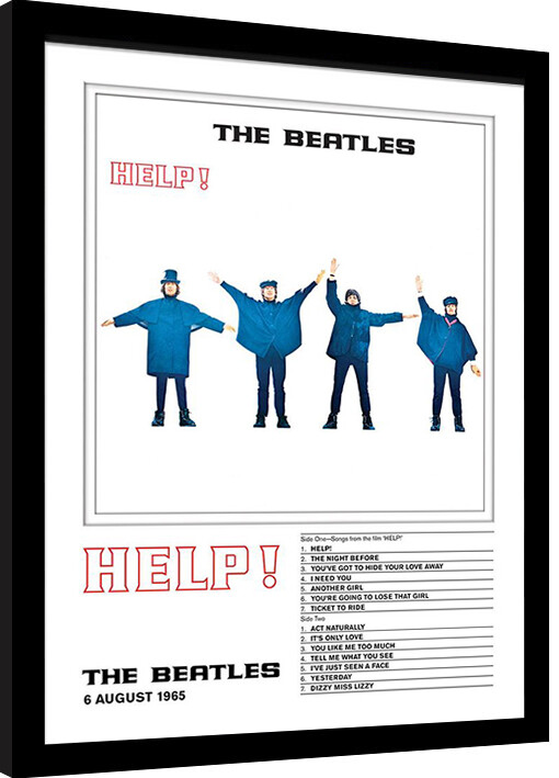 Innrammet plakat The Beatles - Help!
