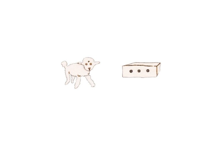 Levně Naušnice Naušnice The Little Prince - Box with a Lamb