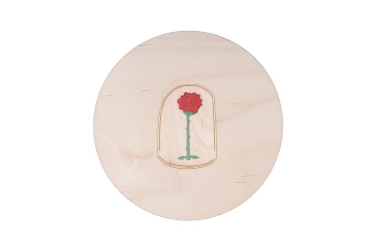 Levně Dřevěná dekorace na zeď Dřevěná dekorace na zeď The Little Prince - Rose