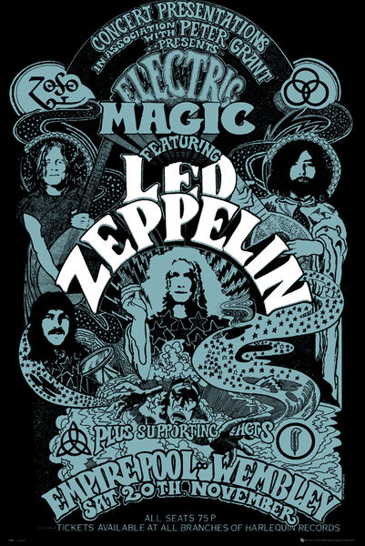 Poster Led Zeppelin - Wembley | Wall Art | 3+1 FREE | UKposters