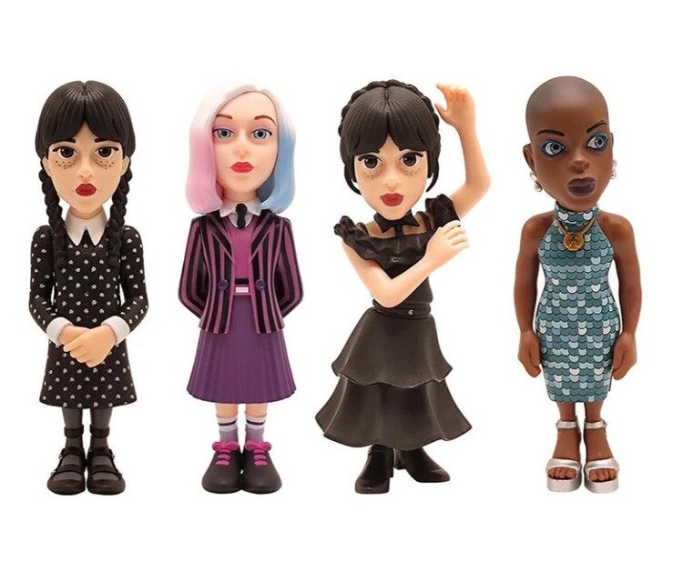 Statuetta MINIX Netflix TV 12 cm: Wednesday - 4 Pack