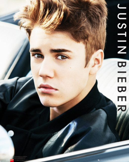 Ingelijste poster Justin Bieber - car pin up