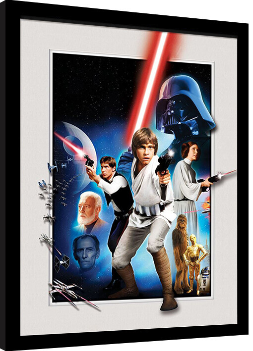 Ingelijste poster Star Wars - Montage