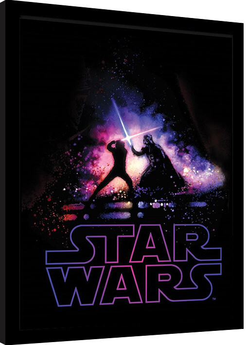 Zarámovaný plagát Star Wars - Empire Strikes Back Scene