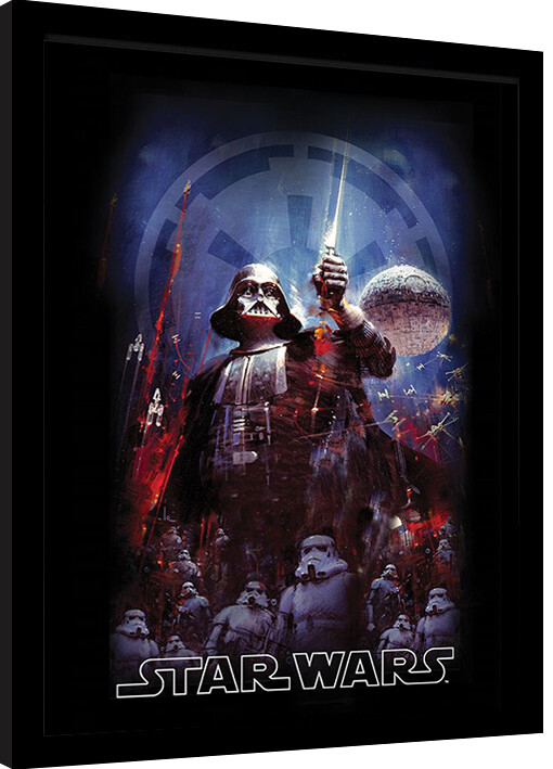 Ingelijste poster Star Wars - Empire Montage