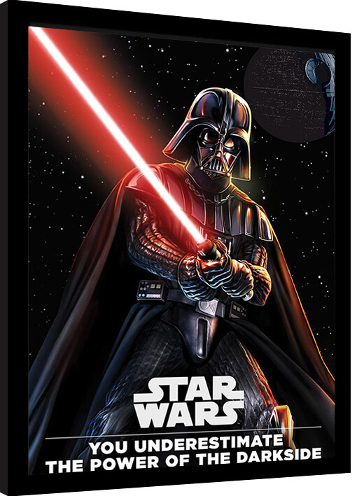 Poster înrămat Star Wars - Darth Vader Darkside Saber