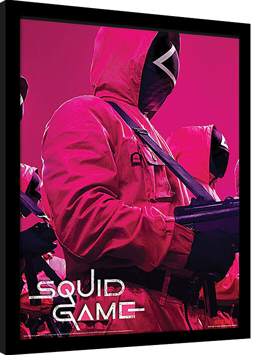 Rámovaný plakát Squid Game - Troops