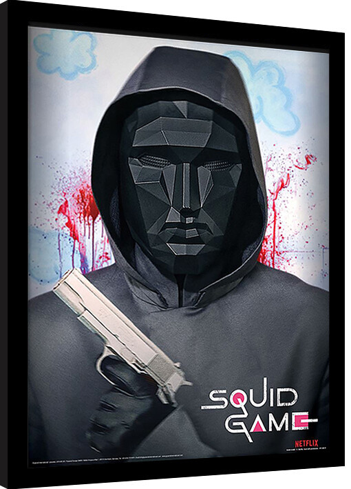 Ingelijste poster Squid Game - Mask Man