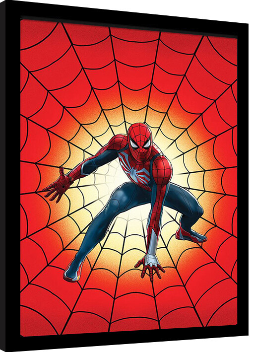 Oprawiony plakat Spider-Man - Webs